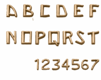 Lettere e Numeri Carattere Thomas
